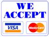 We Accept Visa and Mastercard